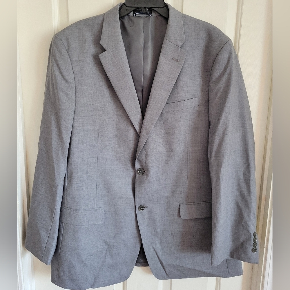 Tommy Hilfiger Men's Gray 100% Wool Suit Jacket Size L46 W41